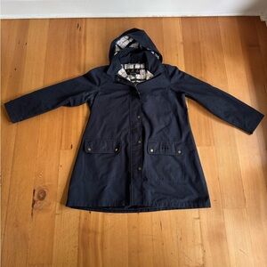 Barbour Navy Jacket with Plaid Lining